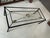 Vintage Neoclassical Style Iron and Brass Glass Top Coffee Table For Sale In Providence - Image 6 of 12