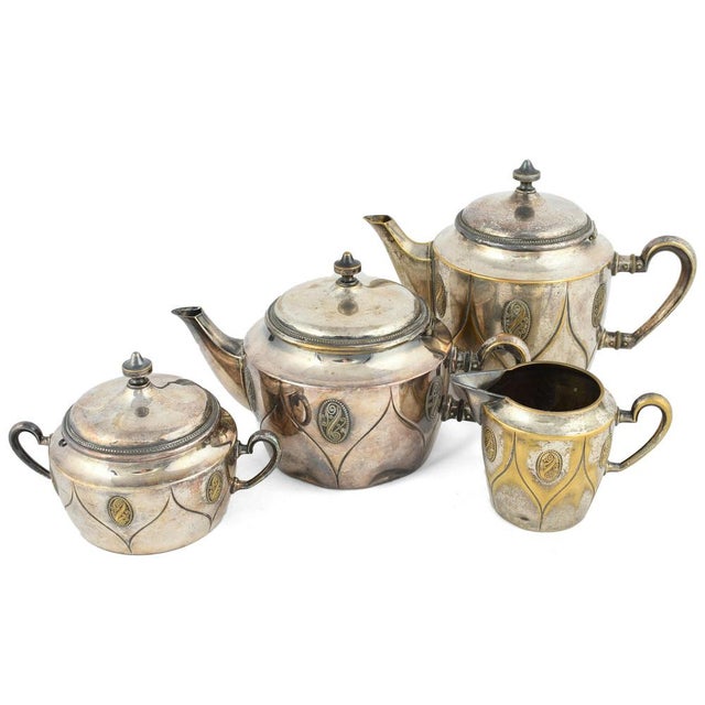 Vintage Art Deco Silver Coffee and Tea Set by WMF, Germany, 1920s For Sale - Image 4 of 6