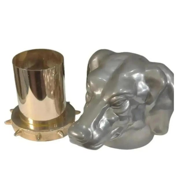 Late 19th Century Antique Figural Dog Head Tobacco / Cigarette Box ~ Circa Late 19th Century For Sale - Image 5 of 10