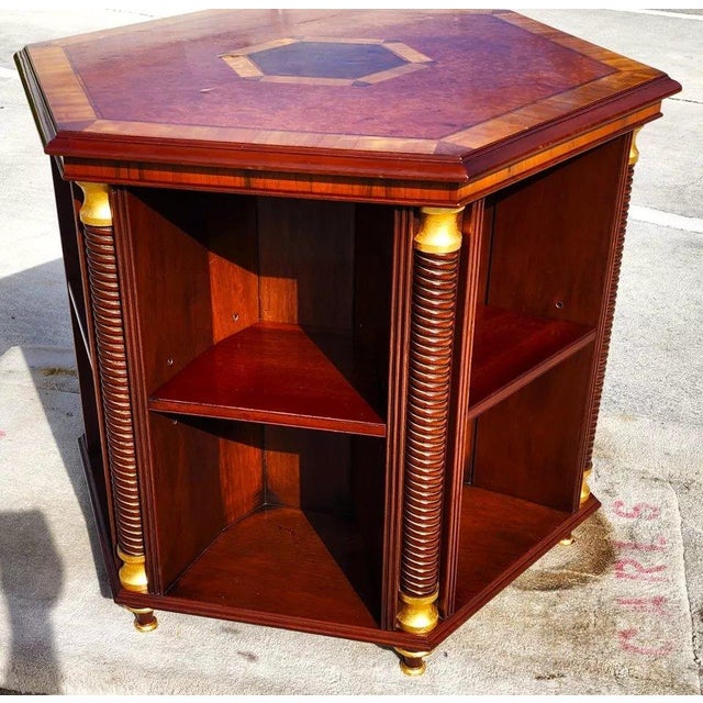 1970s Walnut Center Table Bookcase by Arthur Brett England For Sale - Image 5 of 12