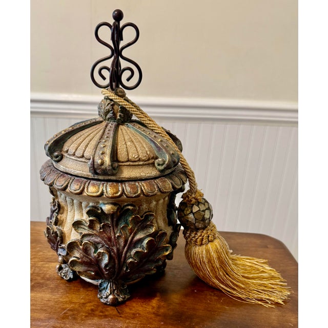 Decorative Urns like this are very versatile and can be used as a storage container for small valuables or trinkets,...