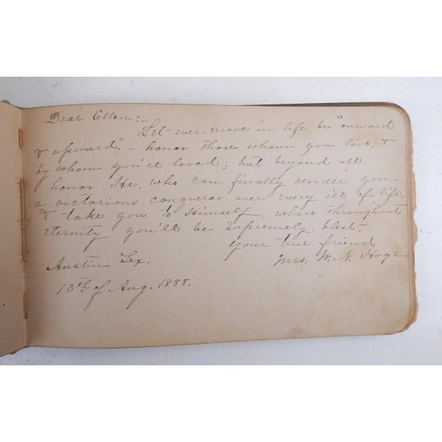 Late 19th Century Kate Greenaway Style Illustrated Autograph Book Album For Sale - Image 4 of 11