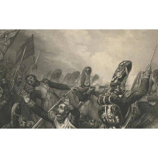 Mezzotint of Napoleon at the Battle of Waterloo, 1850, Paper For Sale - Image 5 of 12