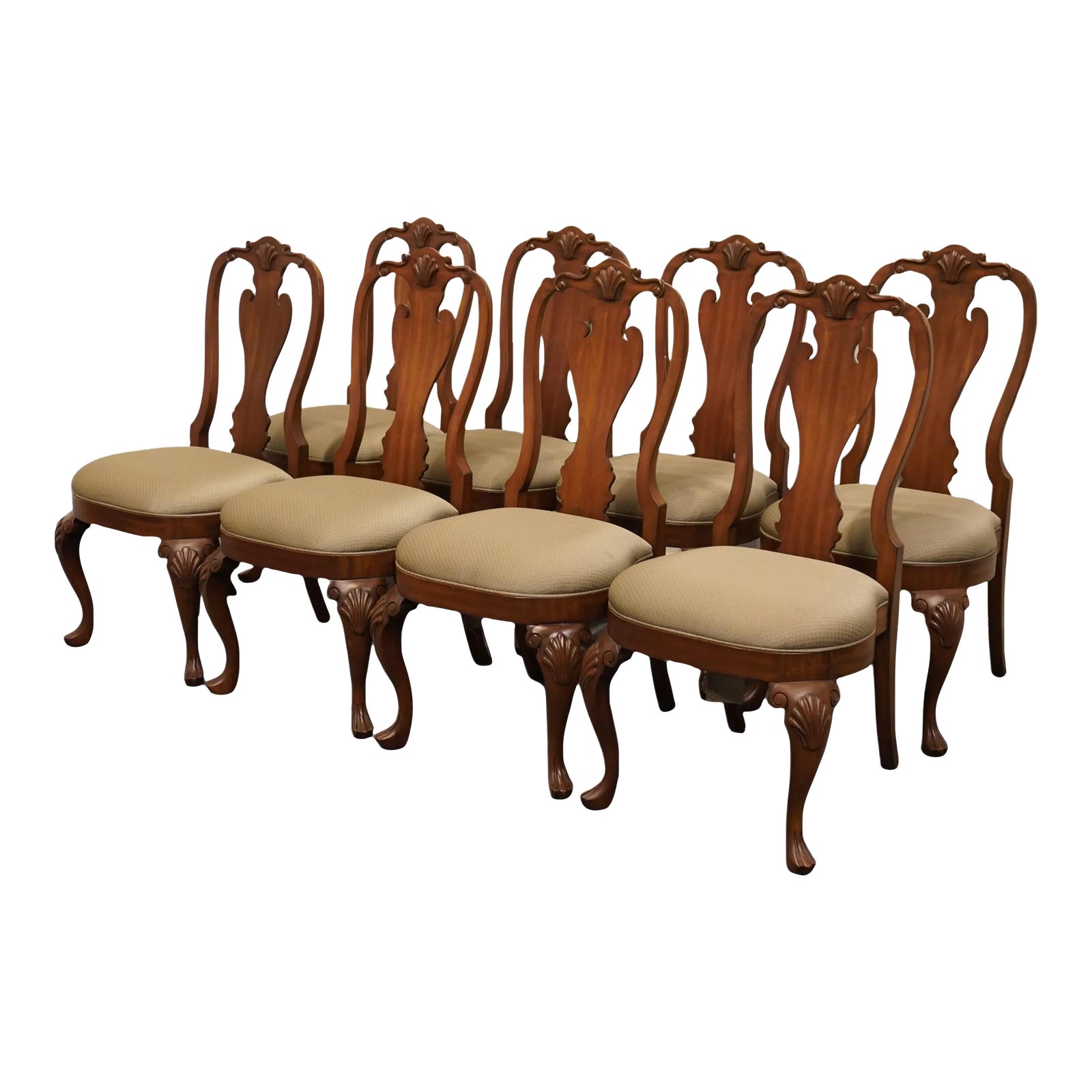 Set of 8 Ethan Allen Mahogany Contemporary Traditional Dining Side Chairs 346400 Chairish