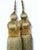 Pair of Olive Green key tassels with hand-cut velvet and satin detailing, exclusively available at BespokeLuxe. These...