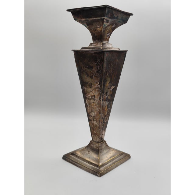 Mid-Century Art Deco Candlesticks, 1970s, Set of 2 For Sale - Image 3 of 11