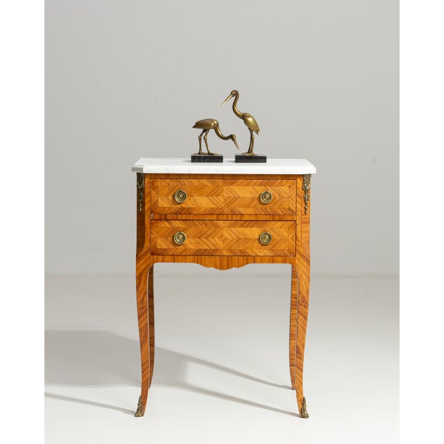 French Chest Of Drawers With Marble Top For Sale - Image 9 of 12