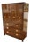Vintage 1970s Campaign-Style Oak Gentleman's Chest For Sale
