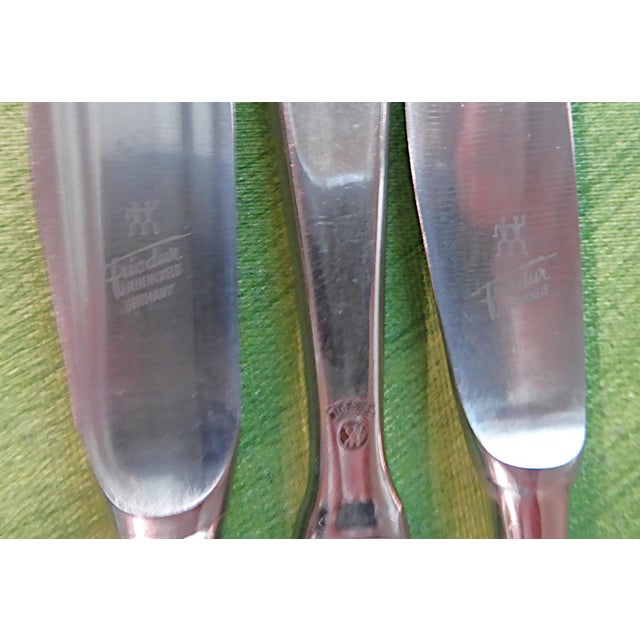 Henckels Mid Century Modern Azur Flatware Satin-Finish 111 Pcs. Germany 1960s For Sale - Image 9 of 10