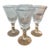 Set of Four Vintage Bubble Glass Wine Glasses 20th C. For Sale