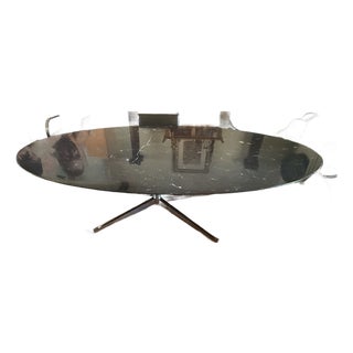 Florence Knoll 96" Black Marble Dining Table For Sale
