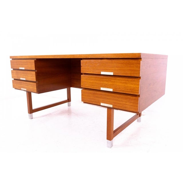 Wood Teak Desk from Eigil Petersens Mobelfabrik, Denmark, 1960s For Sale - Image 7 of 18