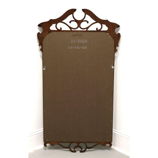Brown Knob Creek Mahogany Chippendale Beveled Wall Mirror For Sale - Image 8 of 10