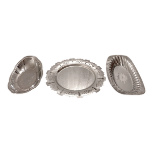Vintage Silver Plated Serving Relish Trays- Set of 3