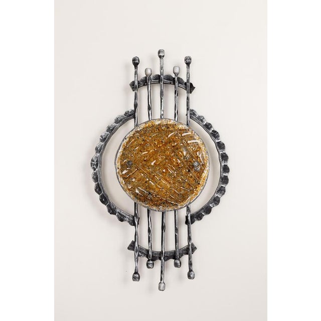 Wonderful mid-century wall sconces designed by Tom Ahlström and Hans Ehrlich, Sweden, circa 1960-1969. Nice Brutalist...