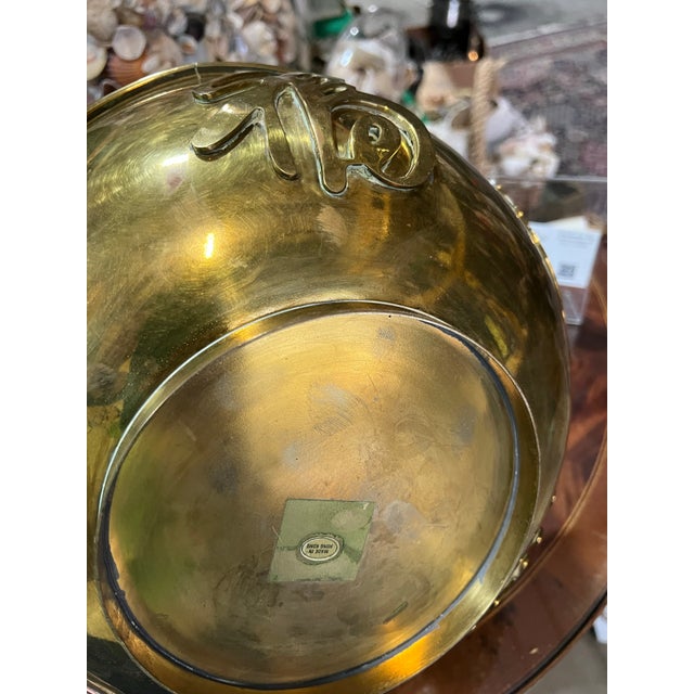 1970s Round Brass Asian Style Bowl For Sale - Image 4 of 10