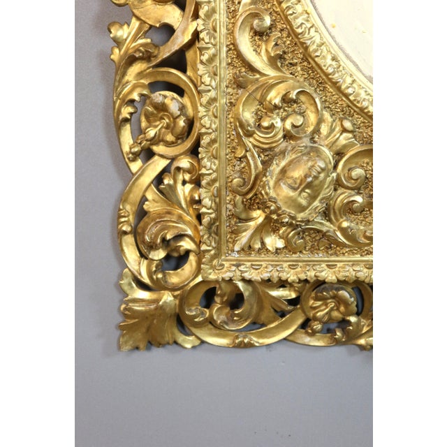 Large Carved Giltwood Frame, 1920s For Sale - Image 4 of 11