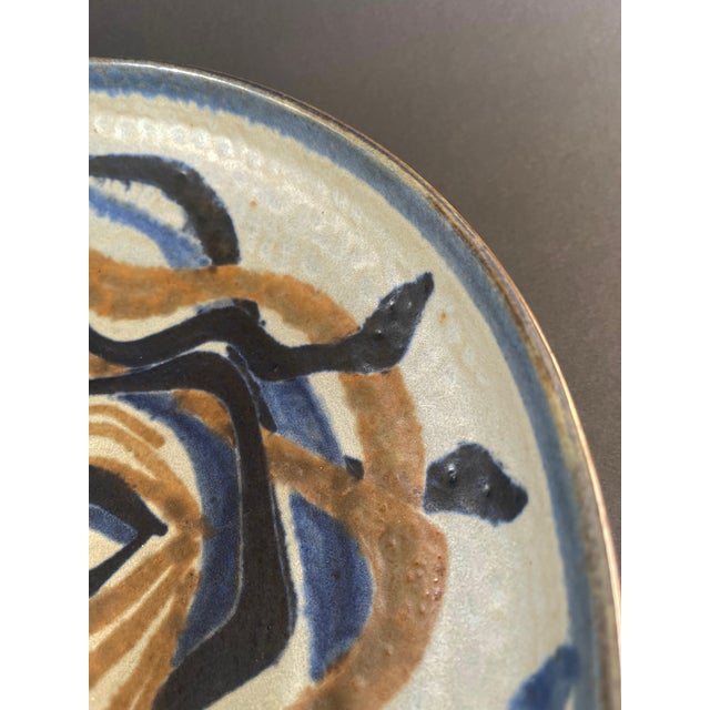 Ceramic Large Studio Art Pottery Bowl by Volendam, 1970s For Sale - Image 7 of 8