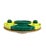This is a fun mid-century modern ceramic lazy Susan set on a rotating wooden base. A center bowl is surrounded by 6...