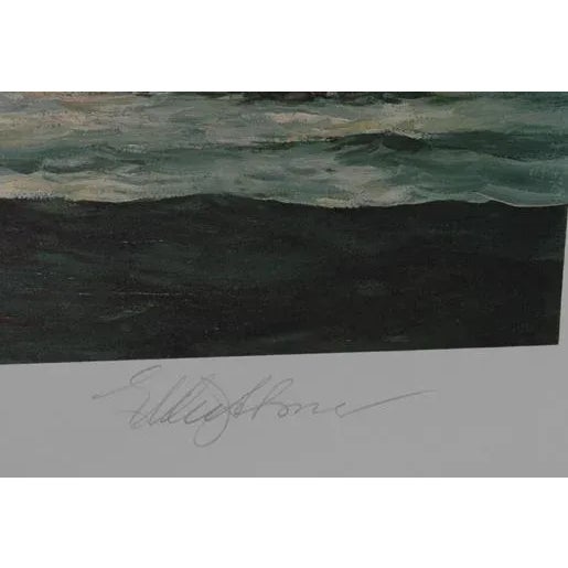 Artist: Eldred Clark Johnson, American (1926 - ) Title: East River Traffic, New York City Year: circa 1975 Medium: Offset...