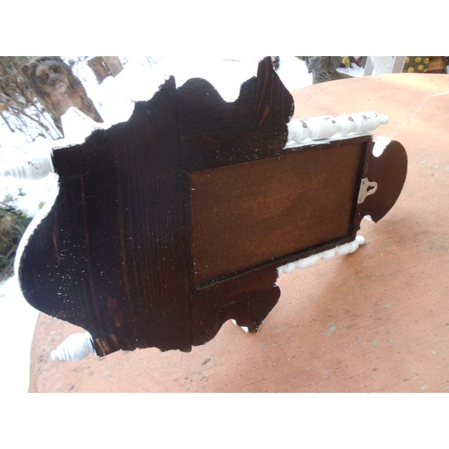 Small Antique Wall Mirror with Shelves, 1890s For Sale - Image 10 of 13