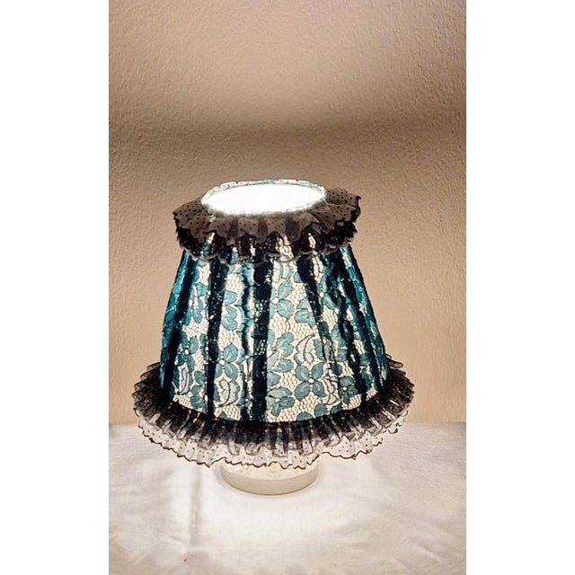 Vintage Table Lamp with Relief Glass Base by Lamplove, 1970s For Sale - Image 4 of 9