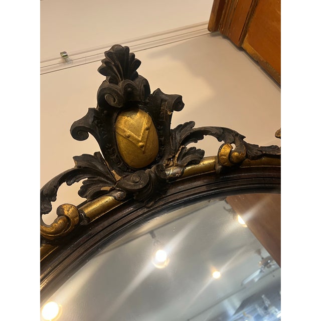 Mid 19th Century Victorian Gilt Gold and Black Large Pier Mirror For Sale - Image 9 of 12