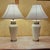 Pair of Vintage Ethan Allen Cream & Brass Table Lamps With Shades For Sale - Image 18 of 18