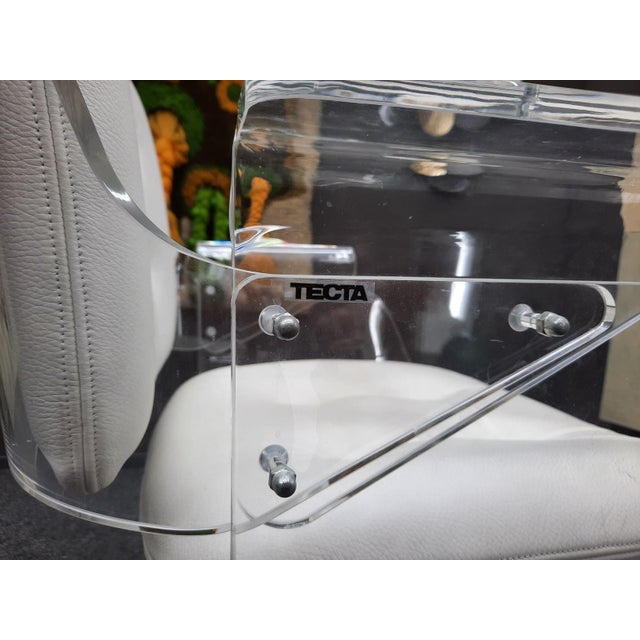 Space Age Leather & Acrylic Desk Chair from Tecta, 1970s For Sale - Image 10 of 14