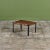 Woven cognac leather strap bench by Lila Swift & Donald Monell for Swift and Monell, c.1950s, USA. The leather has aged to...