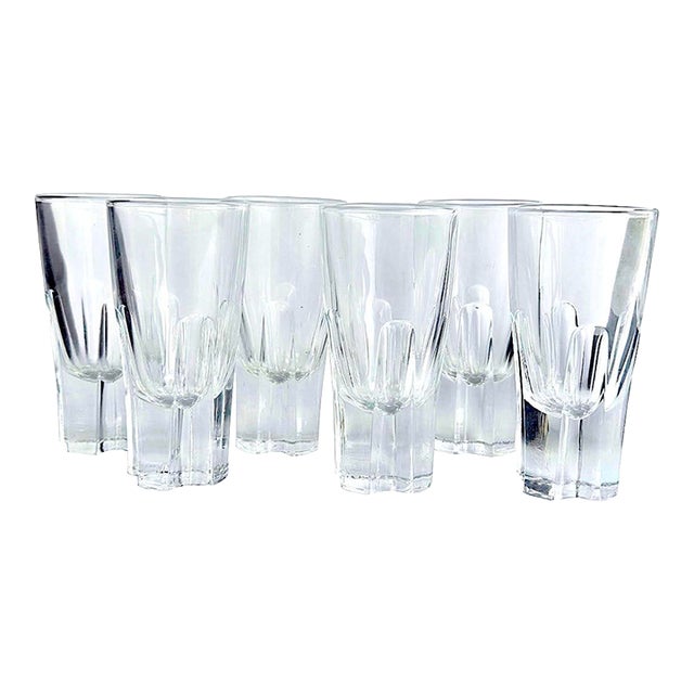 1960s Italian Shot/Vodka Glasses Designed by Carlo Moretti for Vetretria Borgonovo, Set of 6 For Sale