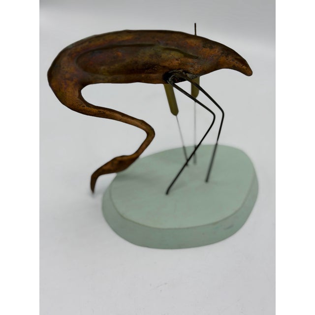 Vintage Metal Bird Sculpture For Sale - Image 9 of 9
