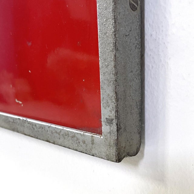 Mid-Century Modern Italian Graphic Ceat Advertising Sign, 1950s For Sale - Image 13 of 15