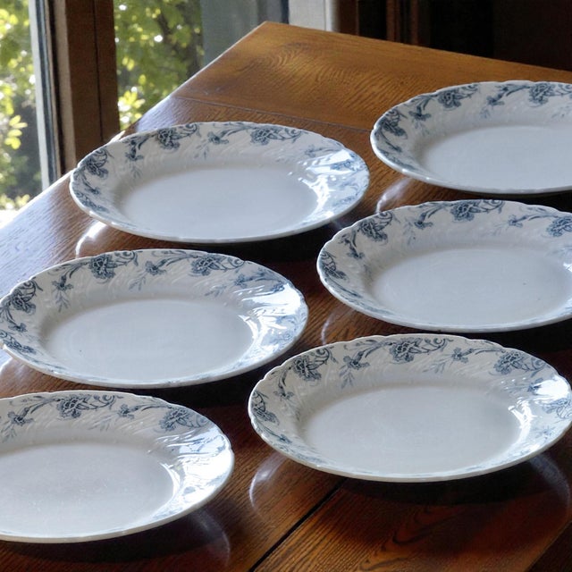 Antique French Plates from KG Luneville Kleber, 1879, Set of 6 For Sale - Image 3 of 7
