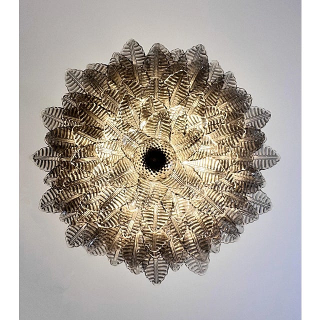 Murano Large Murano Glass Chandelier -100 Smoked Felci Glasses For Sale - Image 4 of 4