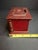 Antique Kenton Toys Cast Iron Radio Bank 1920s Small 3-Dial Safe Red Paint For Sale - Image 13 of 15