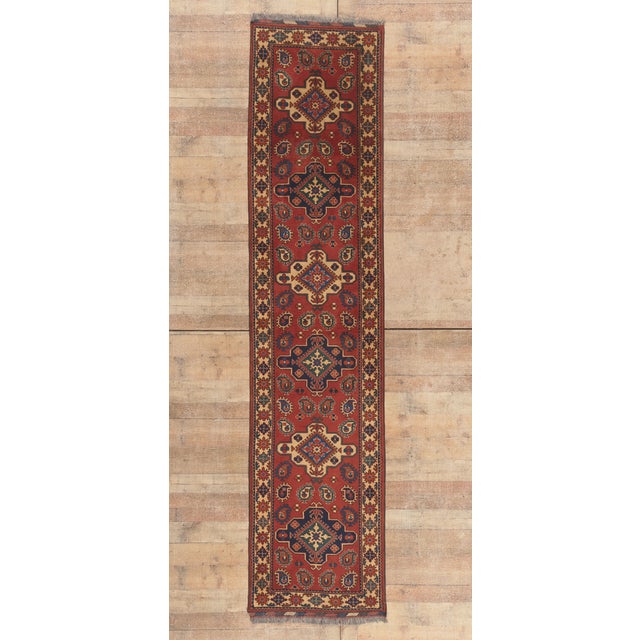 Vintage Afghani Rug, 02'08 X 11'07 For Sale - Image 10 of 10