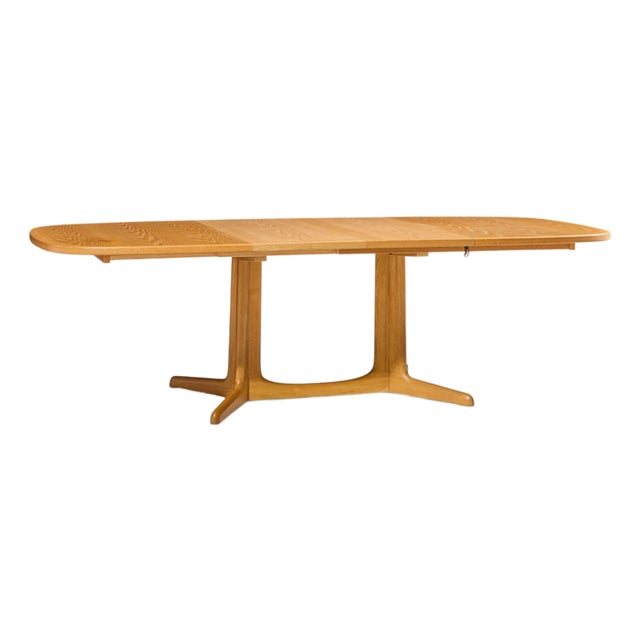 Gudme Mobelfabrik Mid Century Danish Teak Expanding Dining Table With 2 Leaves For Sale