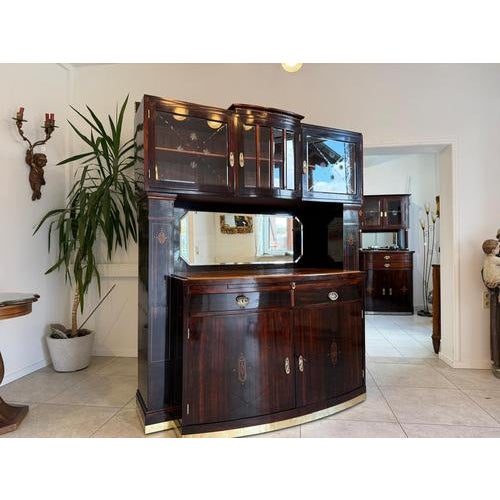 Restored Floral Art Nouveau Buffet/Altar Cabinet Dimensions: Height x Width x Depth 215 x 167 x 70 cm For sale is an...