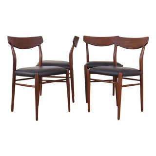 Mid-Century Modern Teak Dining Chairs by Gustav Herkströter for Lübke, 1960s, Set of 4 For Sale