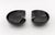 Pair of Elsa Peretti for Tiffany &amp; Co. Black Glass Thumbprint Oval Dish, Tiffany &amp; Co. label and signed to...