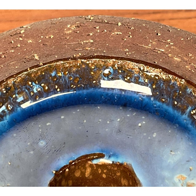 Blue Mid-Century Modern Danish Studio Pottery Candleholder from Michael Andersen Keramik, Bornholm, 1960s For Sale - Image 8 of 14