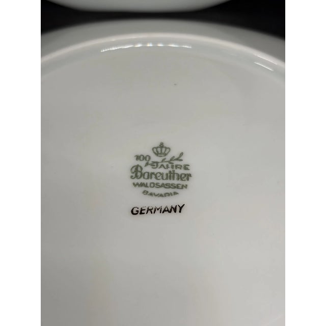 1970s Vintage Mid-Century Modern Bareuther Waldsassen Bavaria-Germany Luncheon Fish Plates-Set of 6 For Sale - Image 5 of 6