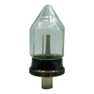 Antique French Glass Electrical Insulator Lamp Finial For Sale