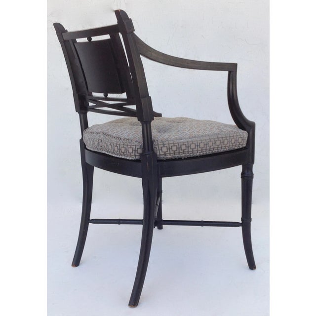 C.1855 - C.1910 Maison Jansen Hand-Painted Emblazoned "Neptune" or "Poseidon" Regency Chair For Sale - Image 9 of 11