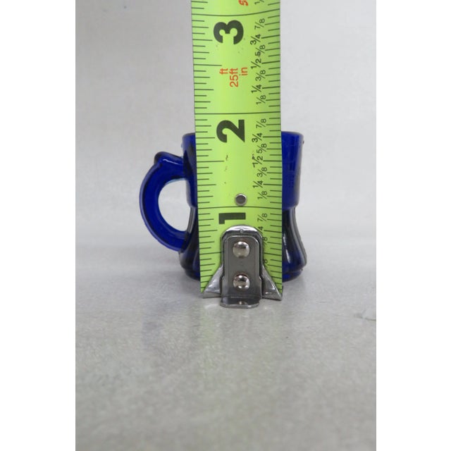 Royal Blue Cobalt Blue Mini Beer Shot Cup Toothpick Holder For Sale - Image 8 of 12
