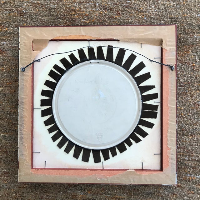 Wood Hand Painted Plaster Intaglio Framed in Velvet For Sale - Image 7 of 12