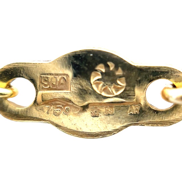 18k Yellow Gold Turquoise Bead Chain Bracelet For Sale In New York - Image 6 of 6