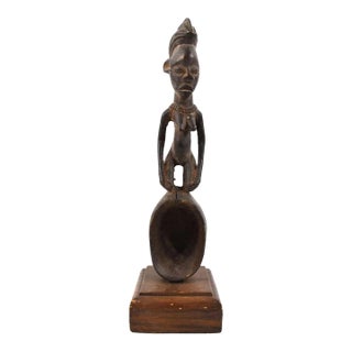 Early 20th Century Yaka Miniature Spoon on Base 12 Inch For Sale