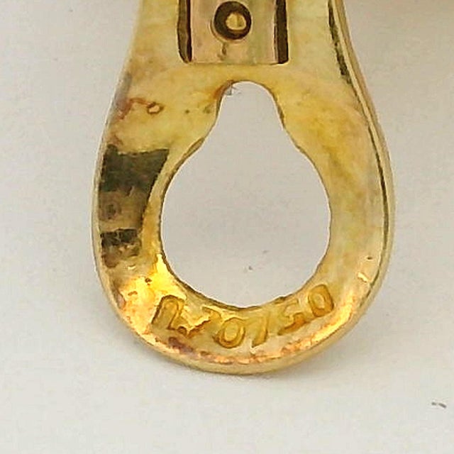 Ilias Lalaounis 18k Gold Diamond Textured Geometric Earrings, Circa 1970s, A Pair For Sale - Image 12 of 16